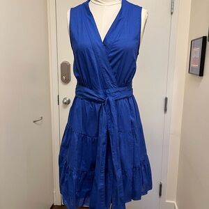 Banana Republic Vibrant Blue Wrap Midi Dress